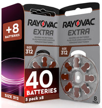 Carica l'immagine nel visualizzatore di Gallery, 40 Batterie Per Apparecchi Acustici Rayovac Extra 312