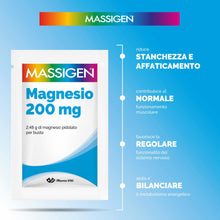 Carica l'immagine nel visualizzatore di Gallery, MASSIGEN Integratore Alimentare Magnesio, Aroma Limone, 20 Buste