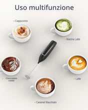Carica l'immagine nel visualizzatore di Gallery, Montalatte Elettrico, Mini Frusta in Acciaio Inox per Caffè e Cappuccino