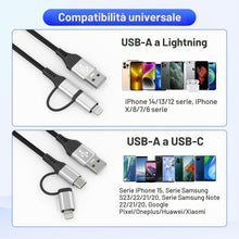 Carica l'immagine nel visualizzatore di Gallery, Cavo iPhone Spirale Compatibile con Apple Carplay e Android Auto [Certificato MFi] Caricabatterie retrattile con sincron
