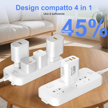 Carica l'immagine nel visualizzatore di Gallery, Caricatore USB C 2 Pack,40W 4-Porte Multiplo USB C &amp;USB A Rapido PD &amp; QC3.0