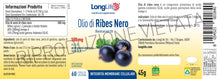 Carica l'immagine nel visualizzatore di Gallery, LongLife® Olio di Ribes Nero | Integratore ricco di omega-6 | Titolato al 14% in GLA | Supporto per le membrane cellular
