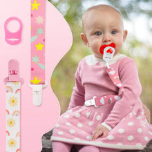 Carica l'immagine nel visualizzatore di Gallery, 4 Pezzi Ciuccio Catena per Bambini, Catenella Porta Ciuccio con 4 Pezzi Ciuccio Clip Adattatore per Neonato per Nascita 