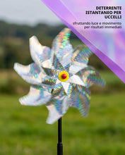 Carica l'immagine nel visualizzatore di Gallery, Girandole Spaventa Uccelli e Piccioni, 6 Pezzi Riflettenti 2 Design, Dissuasori Efficaci per Balcone, Giardino, Frutteto