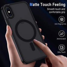 Carica l'immagine nel visualizzatore di Gallery, XTCASE Cover Magnetica per iPhone X / XS Traslucida Opaca, Nero