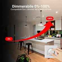 Carica l'immagine nel visualizzatore di Gallery, Sigmaled lighting, MINI SPOT LED 3W, Dimmerabile, 300lumen, Luce Naturale 4000K, Faretto QUADRO incasso, 220V / 240V AC 