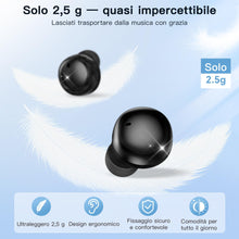 Carica l'immagine nel visualizzatore di Gallery, LESUN Cuffie Bluetooth Mini, 2-in-1 Giorno e Notte, Design Elegante (Nero lucido)