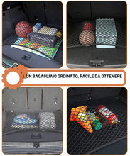 Carica l'immagine nel visualizzatore di Gallery, HOVIN Rete Elastica Bagagliaio Auto 60×80 cm, Espandibile Fino a 160×120 cm