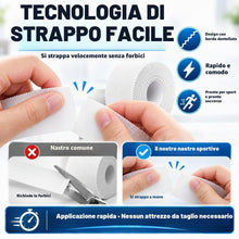 Carica l'immagine nel visualizzatore di Gallery, 8 Rotoli Nastro Sportivo Bianco Nastro Autoadesivo Bendaggi Sportivi Strappabile 3,8cm x 10m
