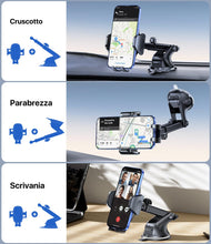 Carica l'immagine nel visualizzatore di Gallery, Miracase Porta Cellulare Auto [Ventosa Potente] Supporto Telefono Auto
