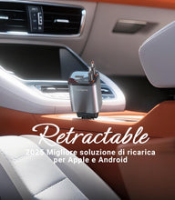 Carica l'immagine nel visualizzatore di Gallery, Coolpow Caricatore Auto USB C【Ricarica Rapido】Accendisigari USB Retrattile