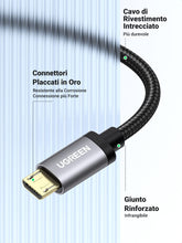 Carica l'immagine nel visualizzatore di Gallery, UGREEN Micro USB Cable Fast Charging QC3.0 18W Nylon Braided (2M)