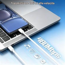 Carica l'immagine nel visualizzatore di Gallery, Cavo iPhone 18 17 16 15, Cavo USB C 60W 5M Cavo USB Type-C Ricarica Rapida Cavetto Caricatore Filo Type-C per iPhone 18 