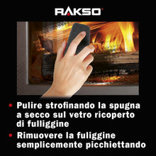 Carica l'immagine nel visualizzatore di Gallery, RAKSO Pulitore per vetri e caminetti e stufe Spugna – Pulitore caminetti – stufe e pulitore per vetri caminetti – 2 pezz
