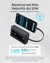 Carica l'immagine nel visualizzatore di Gallery, Anker Power Bank 20000mAh 30W con Cavo USB C Integrato (Nero)