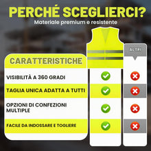 Carica l'immagine nel visualizzatore di Gallery, Set di 5 Gilet Alta Visibilità Giallo Riflettente, Per Adulti