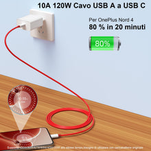 Carica l'immagine nel visualizzatore di Gallery, 120W Cavo USB Type C per OnePlus 15 15R 13 13R 12 Nord 6 4 5 Pad 10A 2M