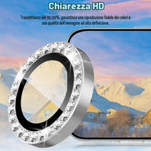 Carica l'immagine nel visualizzatore di Gallery, Pellicola Fotocamera per iPhone 12/12 Mini, Diamante Scintillante Pellicola Protettiva per Schermo Della Fotocamera in V