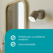 Carica l'immagine nel visualizzatore di Gallery, Eglo Tilston - Lampada da parete interna con faretto orientabile in acciaio