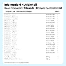 Carica l'immagine nel visualizzatore di Gallery, Fermenti Lattici Probiotici e Prebiotici, 77 Miliardi di CFU, 20 Ceppi