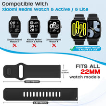 Carica l'immagine nel visualizzatore di Gallery, BDIG 6 pezzi Cinturino Compatibile con Xiaomi Redmi Watch 5 Active/5 Lite,22mm Colorato traspirante Braccialetto Sportiv