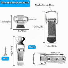 Carica l'immagine nel visualizzatore di Gallery, 10 chiusure a molla con chiusura a levetta, chiusura a tensione
