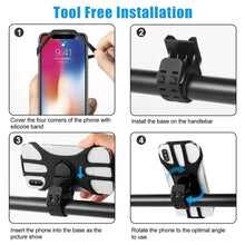 Carica l'immagine nel visualizzatore di Gallery, MOSUO Porta Cellulare Bici, Supporto Smartphone per 4.5"-7.0" Phone