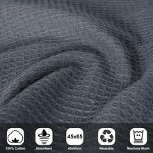 Carica l'immagine nel visualizzatore di Gallery, Strofinacci Cucina Cotone, Canovacci Cucina Cotone45 x 65 cm, 4 Pezzi in Aspetto Cialda, Asciugamani Cucina Super Assorb