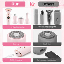 Carica l'immagine nel visualizzatore di Gallery, Rasoio Elettrico Donna Impermeabile IPX7 USB C 60 Minuti di Utilizzo