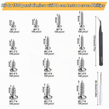 Carica l'immagine nel visualizzatore di Gallery, Mini Set Viti M1-M1.7 Per Elettronica