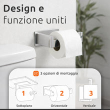 Carica l'immagine nel visualizzatore di Gallery, ECENCE Set Porta Asciugamani Adesivi cromo