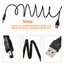 Carica l'immagine nel visualizzatore di Gallery, 2 Pezzi 1m 24AWG Cavo USB a DC 5V, Cavo di Alimentazione da USB a Jack a Cilindro da 5.5 mm x 2.1 mm 5 Volt DC, per Disp