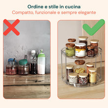 Carica l'immagine nel visualizzatore di Gallery, Avilia Set 2 Organizer Rotanti, 2 Livelli in Plastica Trasparente