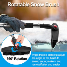 Carica l'immagine nel visualizzatore di Gallery, LESOLEIL Pala da neve per vialetto auto, 3 in 1 pala da neve portatile