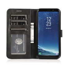 Carica l'immagine nel visualizzatore di Gallery, Custodia Cover per Samsung Galaxy S8 in Pelle,Nero