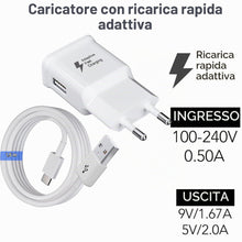 Carica l'immagine nel visualizzatore di Gallery, Caricatore USB,Caricabatteria Ricarica Rapida per Samsung Galaxy A16 A15 A14 A13 A20e A25 A34 A36 A51 A54 A55 A56 S8 S9 