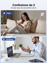 Carica l'immagine nel visualizzatore di Gallery, Caricatore USB C, 2 Pezzi Caricabatterie Rapido 20W, 2Porto Presa USB Caricatore Multiplo PD &amp; QC3.0 Carica Cellulare, S