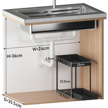 Carica l'immagine nel visualizzatore di Gallery, Meltrck 2 Pezzi Organizer Sottolavello Cucina 2 Livelli, Scaffale Estraibile per Lavello, Portaoggetti Sottolavello con 