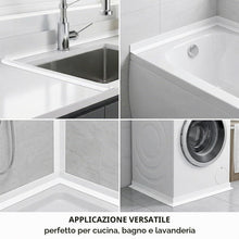 Carica l'immagine nel visualizzatore di Gallery, Nastro Sigillante Impermeabile In Silicone Antimuffa, Profilo Autoadesivo Per Bagno E Cucina, Bianco, Larghezza 22Mm, Lu