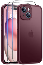 Carica l'immagine nel visualizzatore di Gallery, FLLAO Cover iPhone 15 con Vetro Temperato - Borgogna