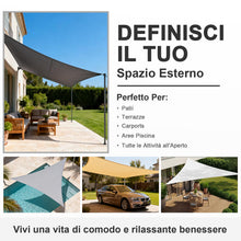 Carica l'immagine nel visualizzatore di Gallery, HENG FENG Tenda a Vela Triangolare 3x3x4,25m, Beige