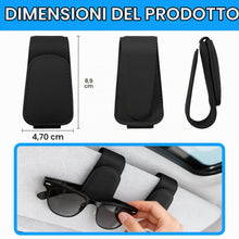 Carica l'immagine nel visualizzatore di Gallery, Zorplex 2 Pezzi Porta Occhiali Auto in Pelle con Clip Magnetica per Visiera, Universale, Supporto per Occhiali, Adatto a
