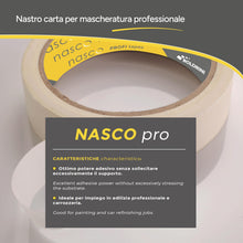 Carica l'immagine nel visualizzatore di Gallery, Boldrini Nastro Carta 50 mm x 50 m – Mascheratura e Verniciatura Professionale, Adesivo Forte ma Rimovibile Senza Residu