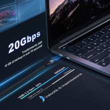 Carica l'immagine nel visualizzatore di Gallery, ZIKNYDO Cavo Type C to Type C 3 metri, USBC 3.2 20Gbps Trasferimento dati, ricarica rapida da 240W 48V/5A, 4K@144Hz/ 60H