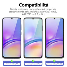Carica l'immagine nel visualizzatore di Gallery, NEW'C Pellicola Vetro per Samsung Galaxy A07 2025/Galaxy A05/A05s