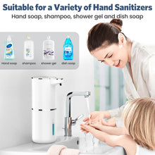 Carica l'immagine nel visualizzatore di Gallery, Dispenser Sapone Automatico, 380 ml Dispenser Sapone Bagno con Sensore di Movimento Infrarossi, Parete, Ricaricabile Tra