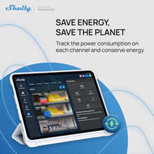 Carica l'immagine nel visualizzatore di Gallery, Shelly Plus 2PM interruttore Relè Wi-Fi a 2 canali, consente controllo di luci e interruttori o apertura e chiusura di t