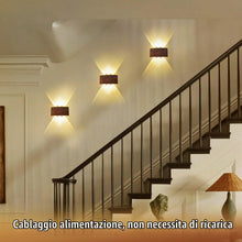 Carica l'immagine nel visualizzatore di Gallery, 2 pezzi Lampada da Parete Interno Esterno 6W Bianco Caldo 3000K IP65