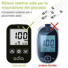 Carica l'immagine nel visualizzatore di Gallery, Strisce reattive adia (50 pezzi) – per misurare e monitorare la glicemia in modo semplice e conveniente in caso di diabe