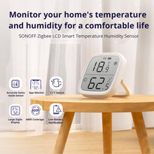Carica l'immagine nel visualizzatore di Gallery, SONOFF SNZB-02D Mini sensore di temperatura e umidità ZigBee, termometro igrometro per interni, display LCD, compatibile